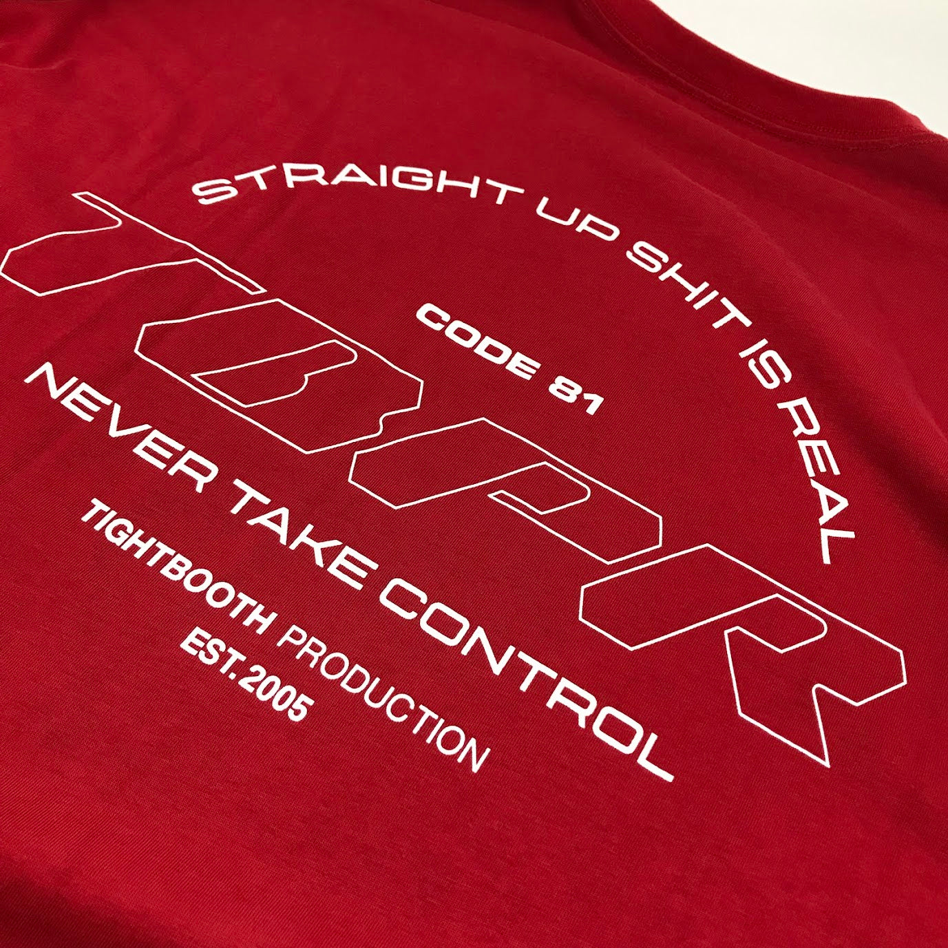 TIGHTBOOTH PRODUCTION | タイトブースプロダクション STRAIGHT UP L/S T-SHIRT 長袖Tシャツ レッド サイズ:XL【倉吉店】