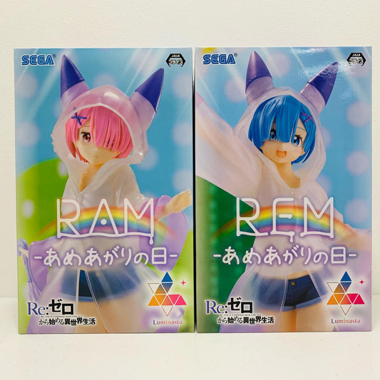【中古】 Luminasta あめあがりの日 レム&ラム【フィギュア】