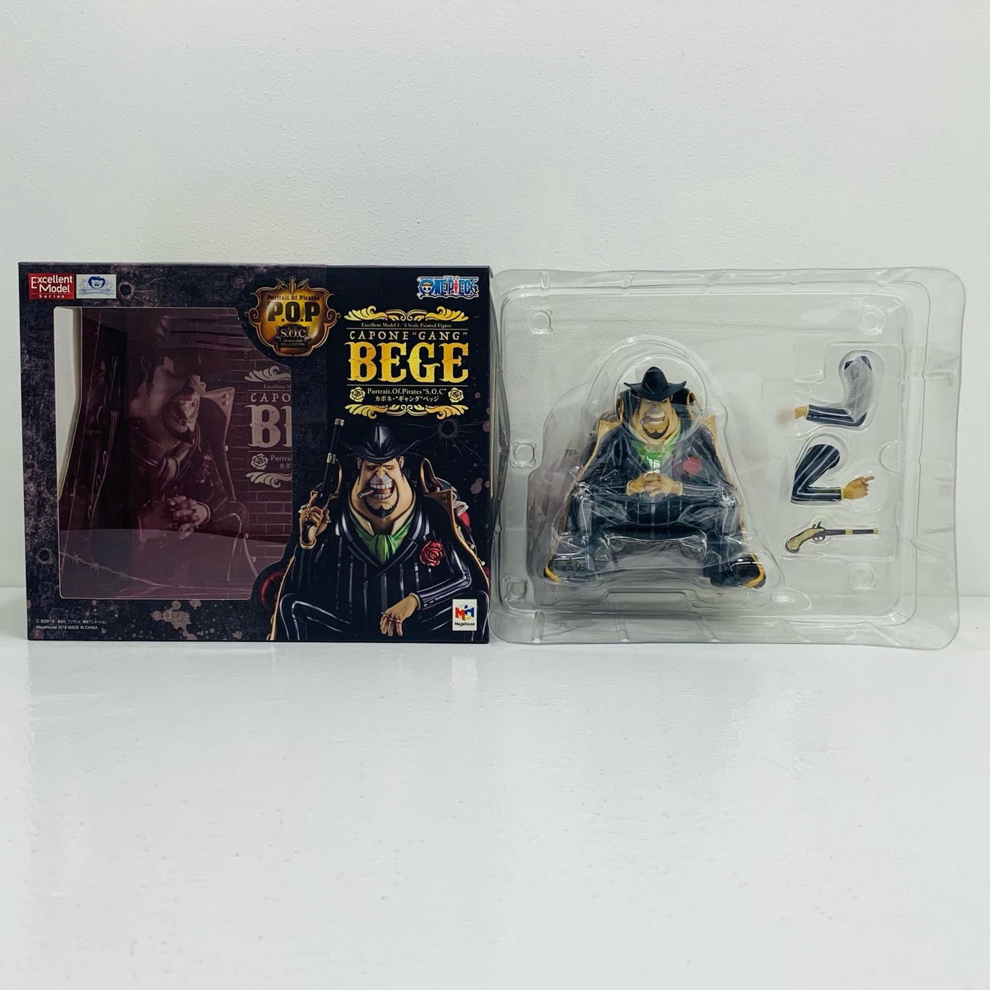 【中古】 カポネ・“ギャング”ベッジ「ワンピース」P.O.P”S.O.C”メガトレショップ&オンラインショップ限定【フィギュア】