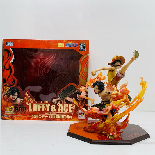 【中古】 'ルフィ&エース~兄弟の絆~20thLIMITEDVer.「ワンピース」P.O.P“NEO-MAXIMUM”メガトレショップ&オンラインショップ限定'【フィギュア】