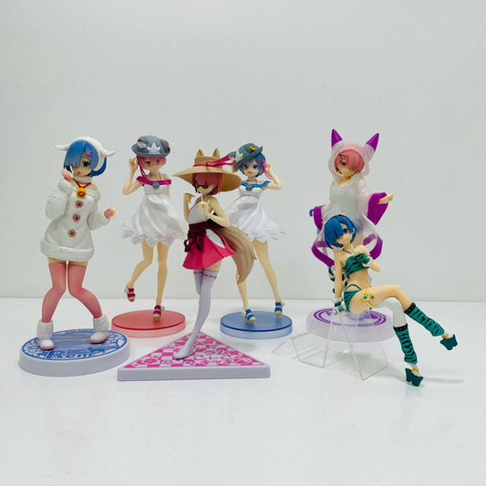 【中古】 リゼロ レム&ラム 6体セット フィギュア Re【フィギュア】