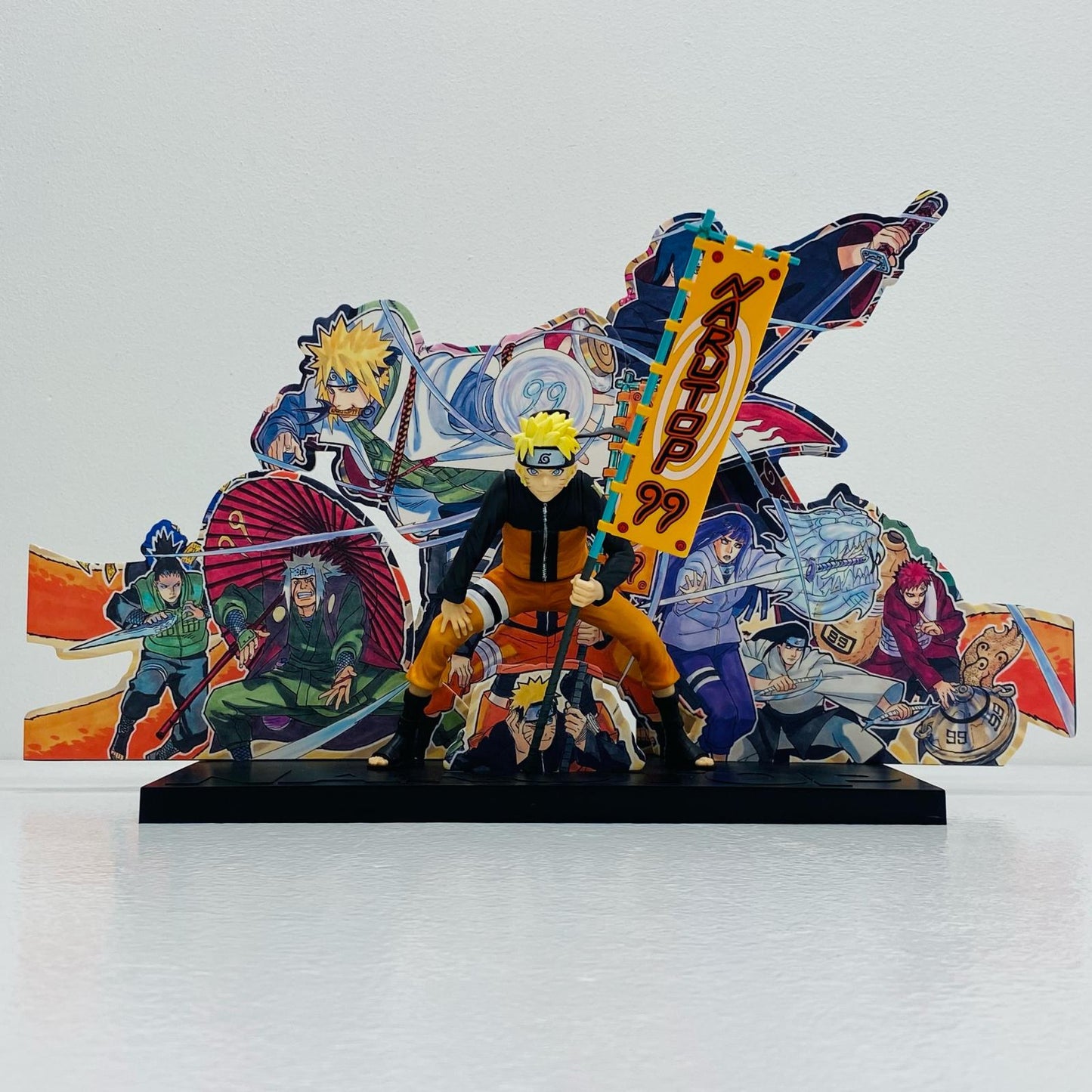 【中古】 'C賞うずまきナルト(NARUTOP99記念岸本斉史描き下ろしイラスト背景パネル付属)フィギュア「豪華絢爛忍絵巻/一番くじNARUTOP99/ナルト」'【フィギュア】