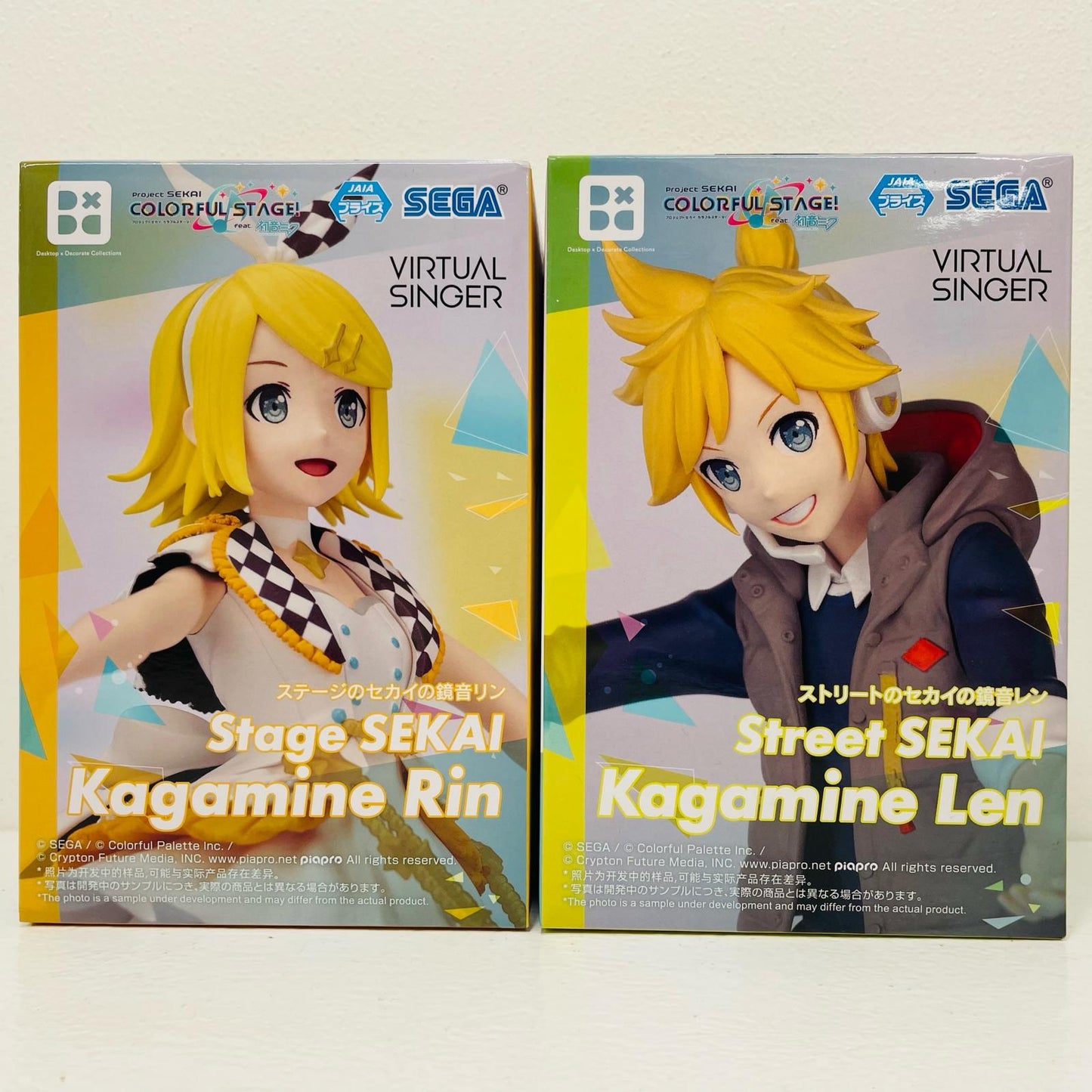 【中古】 鏡音レン&リン-Desktop×DecorateCollections「プロジェクトセカイカラフルステージ!feat.初音ミク」'【フィギュア】