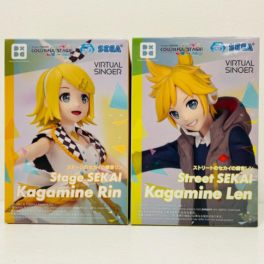 【中古】 鏡音レン&リン-Desktop×DecorateCollections「プロジェクトセカイカラフルステージ!feat.初音ミク」'【フィギュア】