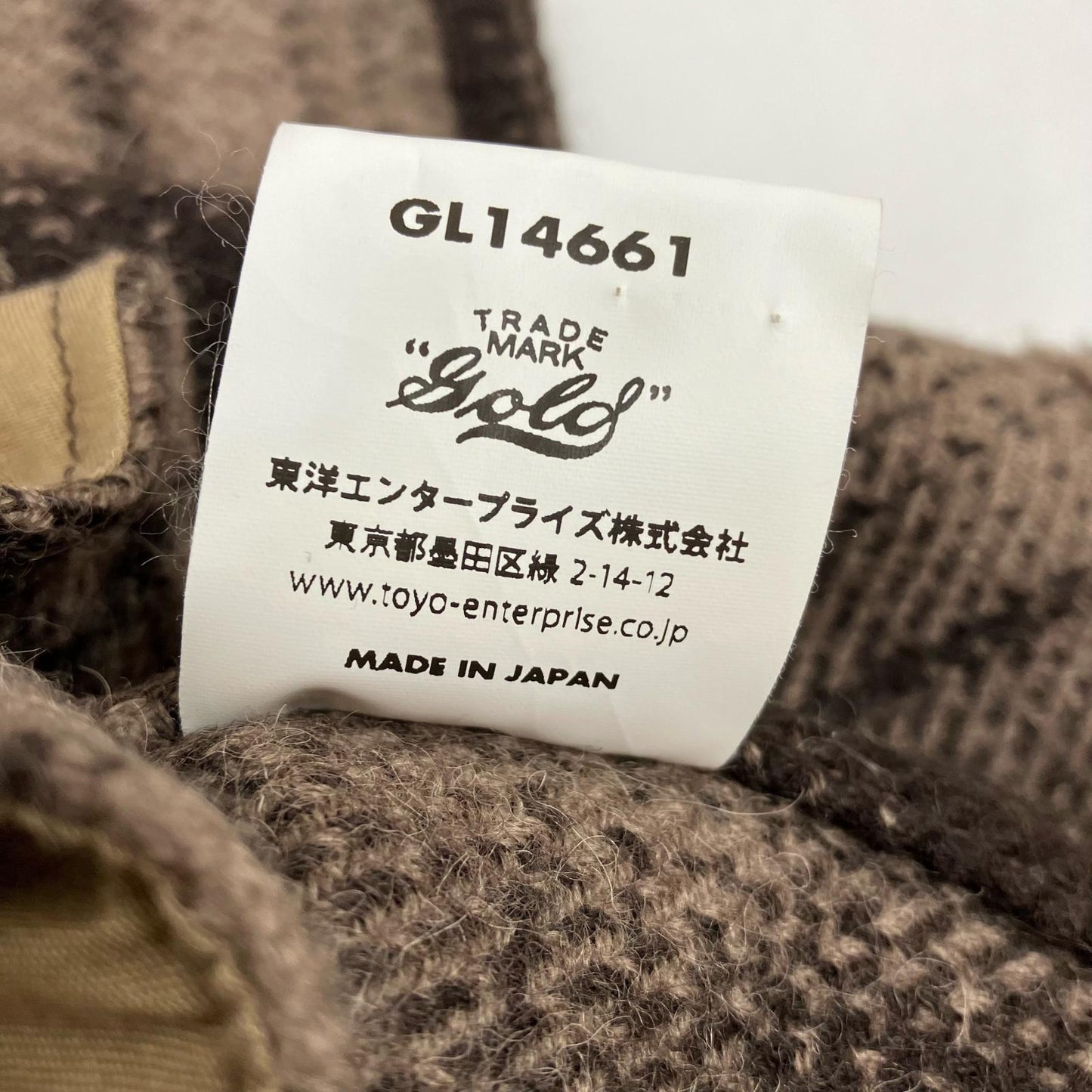 GOLD | ゴールド ALPACA WOOL SHAGGY CHECK C.P.O JACKET その他トップス GL14661 サイズ:M【イオン広店】