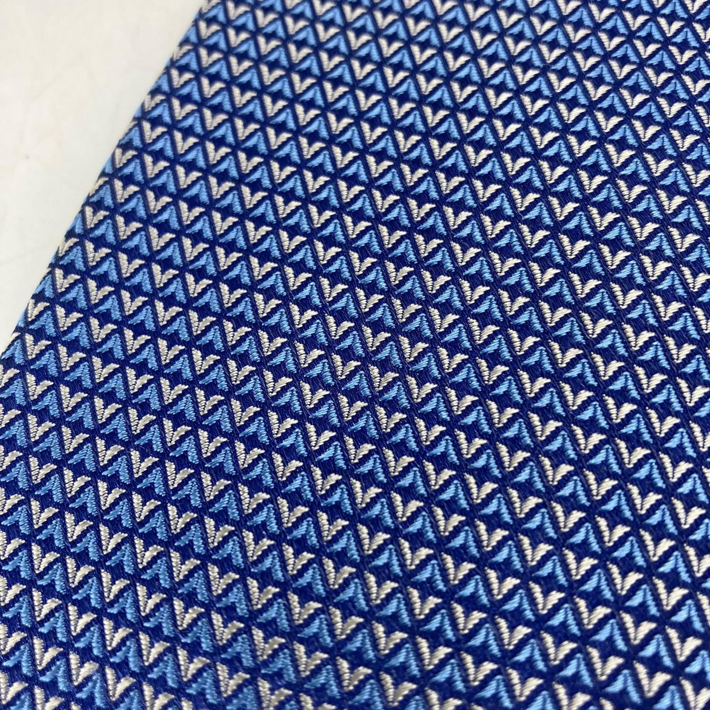 LOUIS VUITTON | ルイ・ヴィトン ネクタイ・ダイヤモンドブイ8CM ネクタイ M71200 ライトブルー【イオン広店】