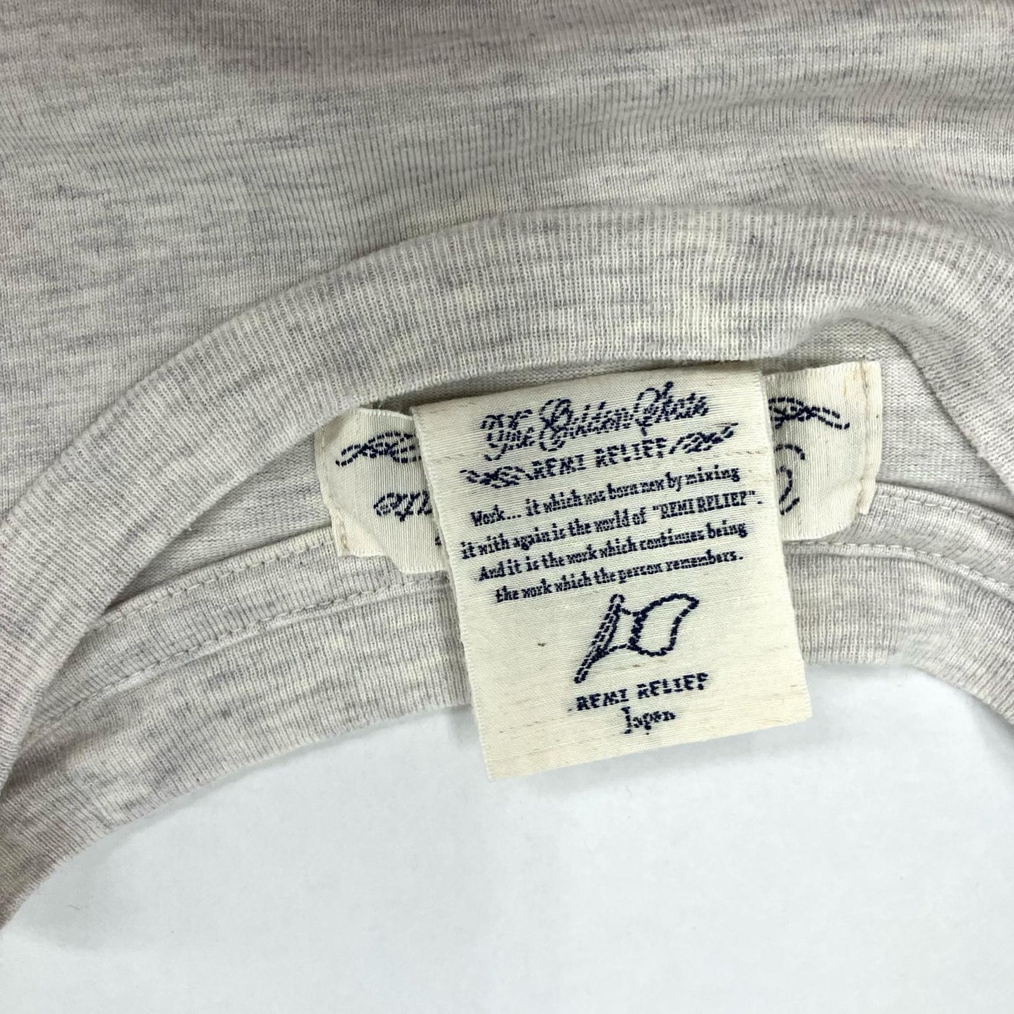 REMI RELIEF | レミレリーフ 半袖Tシャツ グレー サイズ:M【イオン広店】