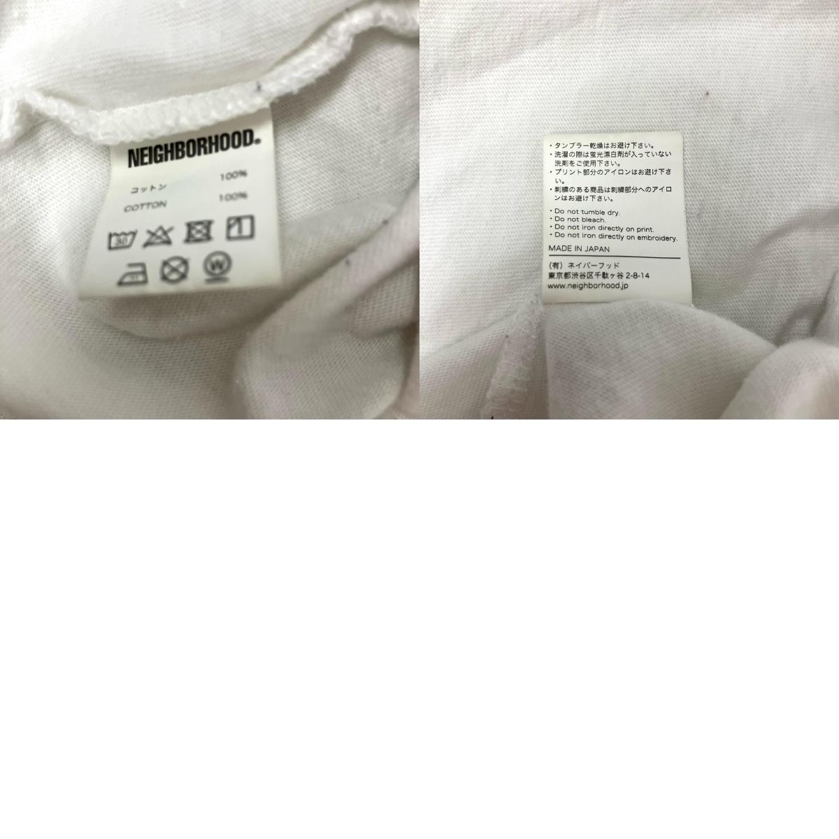 NEIGHBORHOOD | ネイバーフッド Visual Maintenance 長袖Tシャツ ホワイト サイズ:M【イオン広店】