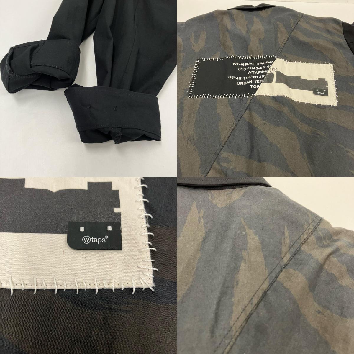 W)TAPS | ダブルタップス VEINY / LS / COTTON. TWILL ミリタリージャケット 251WVDT-SHM03 ブラック サイズ:2【イオン広店】
