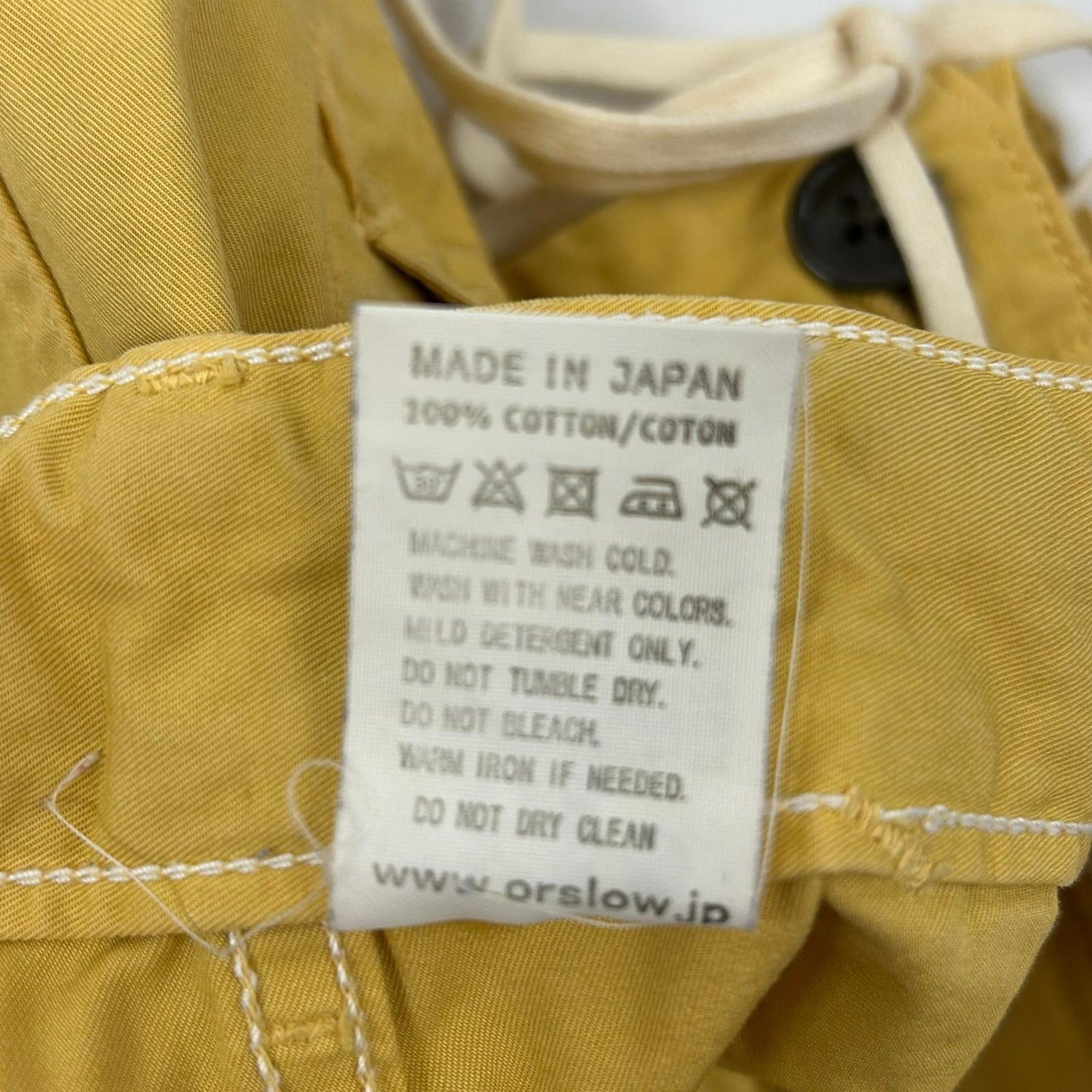 orSlow | オアスロウ ショートパンツ イエロー サイズ:2【イオン広店】