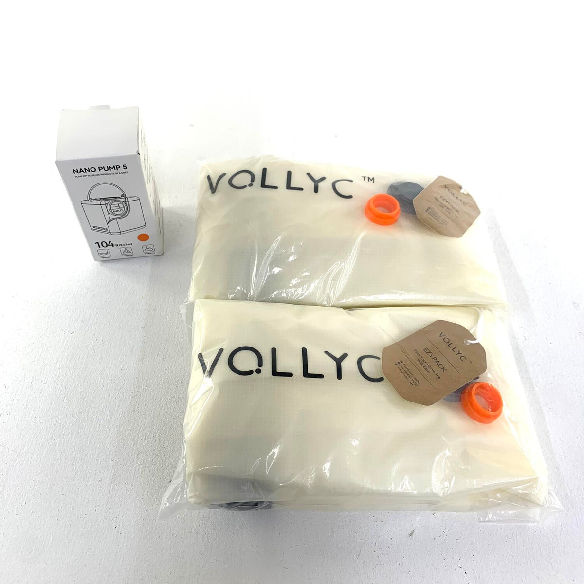 NANOPUMP 5 VOLLYC EZYPACK 衣類圧縮袋 2枚 セットポンプ 膨張 収縮 アウトドア 旅行 キャンプ /2 .,