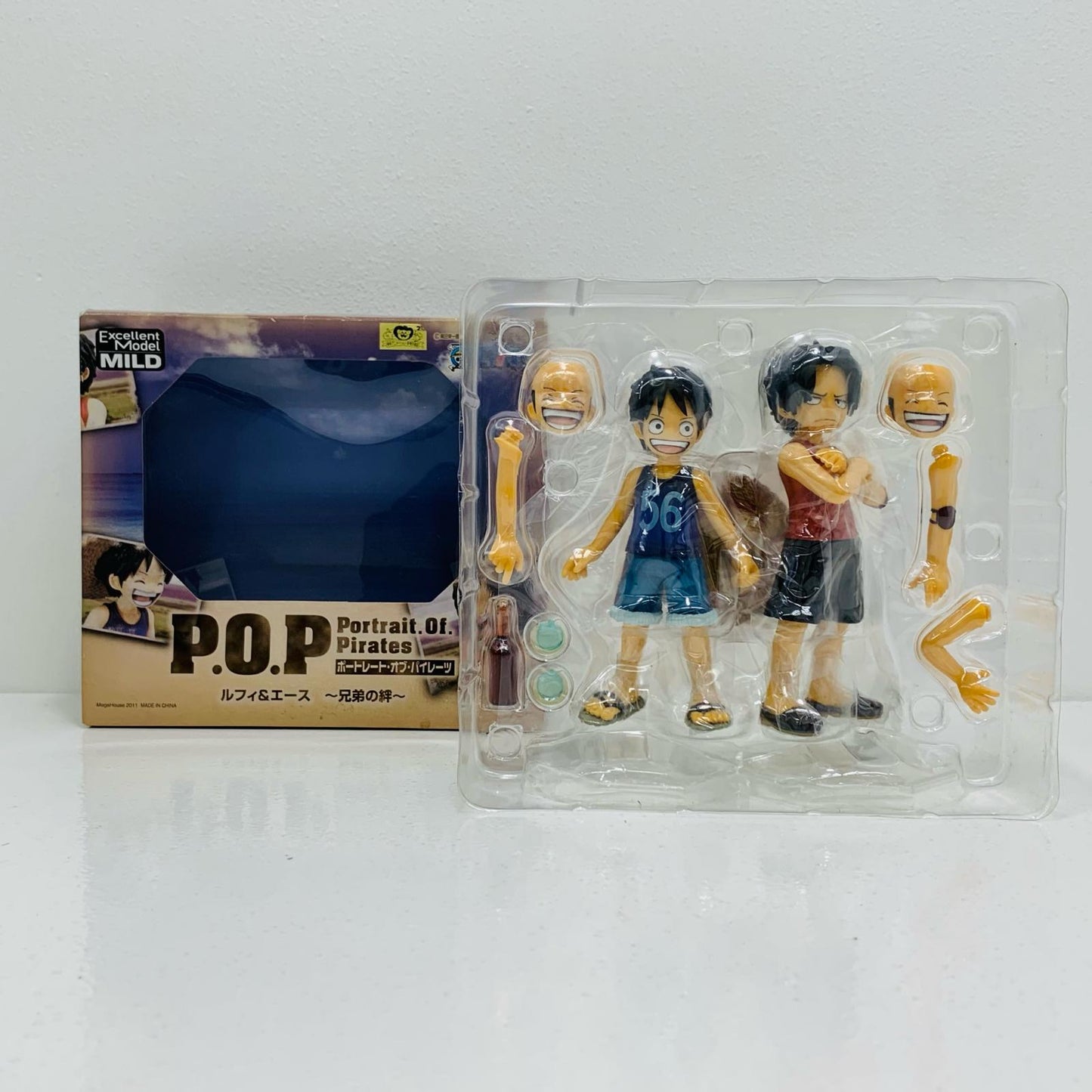 【中古】 ワンピース フィギュア ルフィ&エース P.O.P CB-EX 兄弟の絆【フィギュア】【飾磨店】