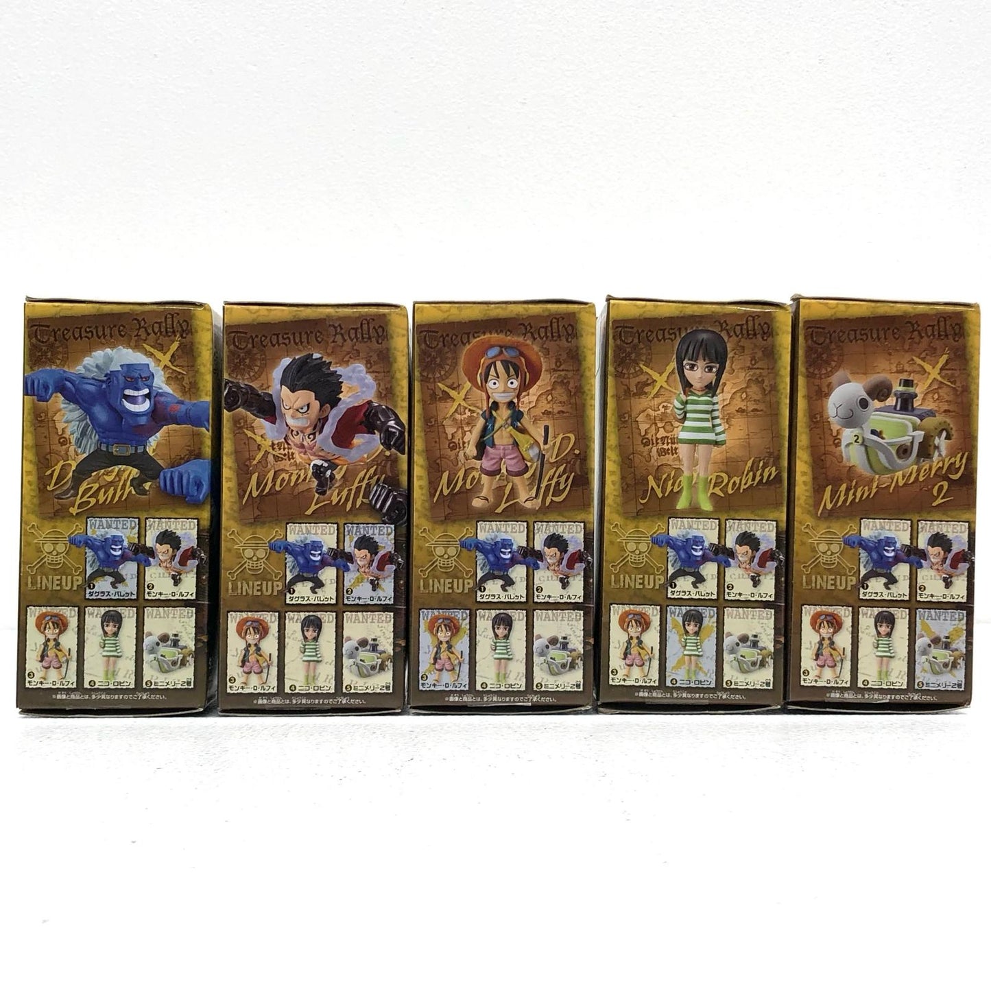 【中古】 ワンピース フィギュア ダグラス・パレット ルフィ×2 ニコ・ロビン メリー2号 WCF トレジャーラリー4 ミニメリー 2号Ver. 全5種セット【フィギュア】【飾磨店】