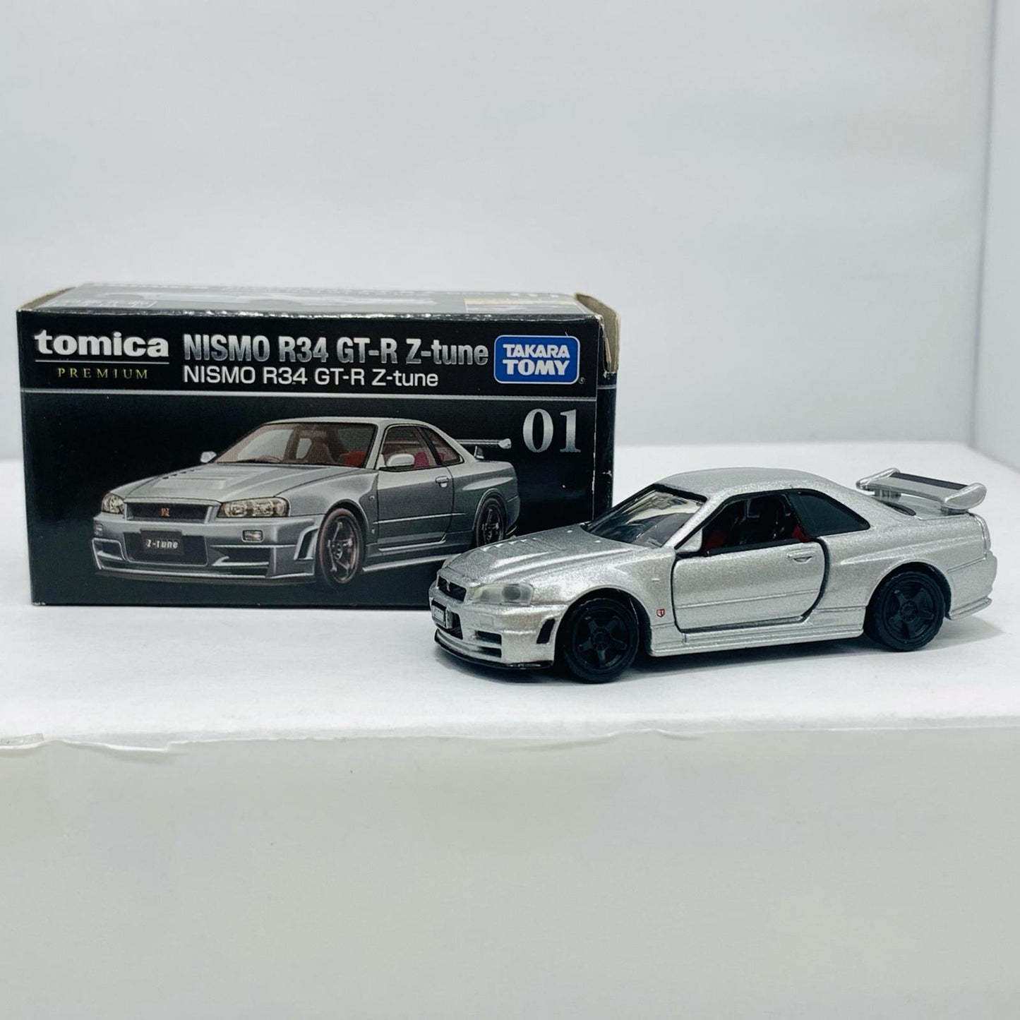 【中古】 1/62NISMOR34GT-RZ-tune(シルバー)「トミカプレミアム01」【フィギュア】【飾磨店】