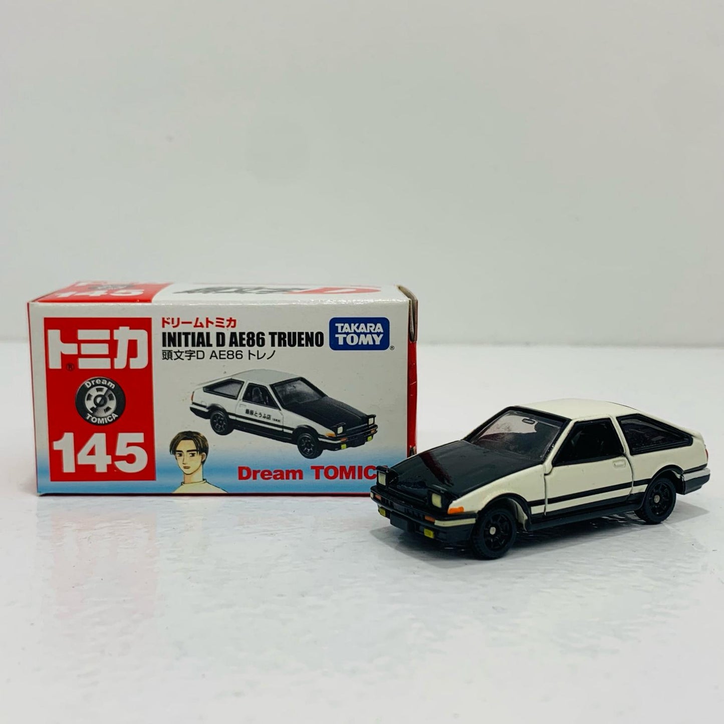 【中古】 頭文字DAE86トレノ(ホワイト×ブラック)「ドリームトミカNo.145」