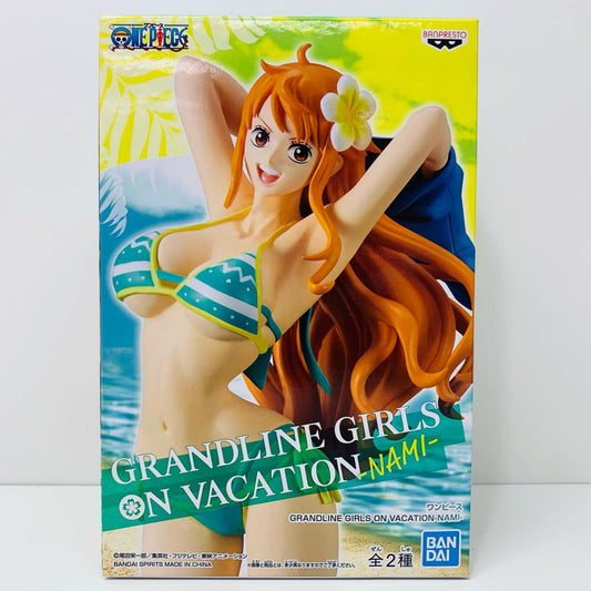 【中古】 ナミA(水着グリーン)GRANDLINEGIRLSONVACATION-NAMI-「ワンピース」【フィギュア】