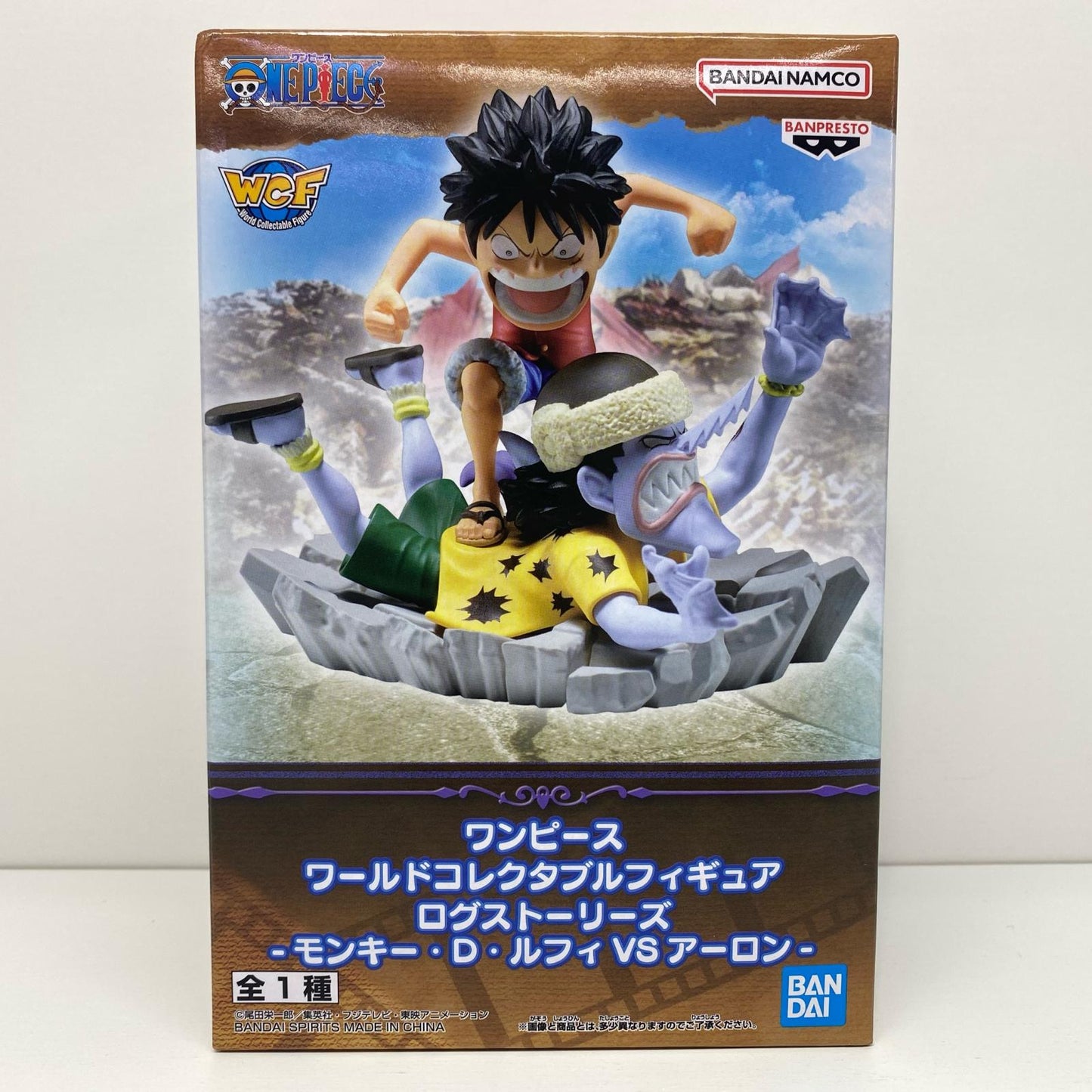 【中古】 ルフィVSアーロンWCFログストーリーズ「ワンピース」【フィギュア】【飾磨店】
