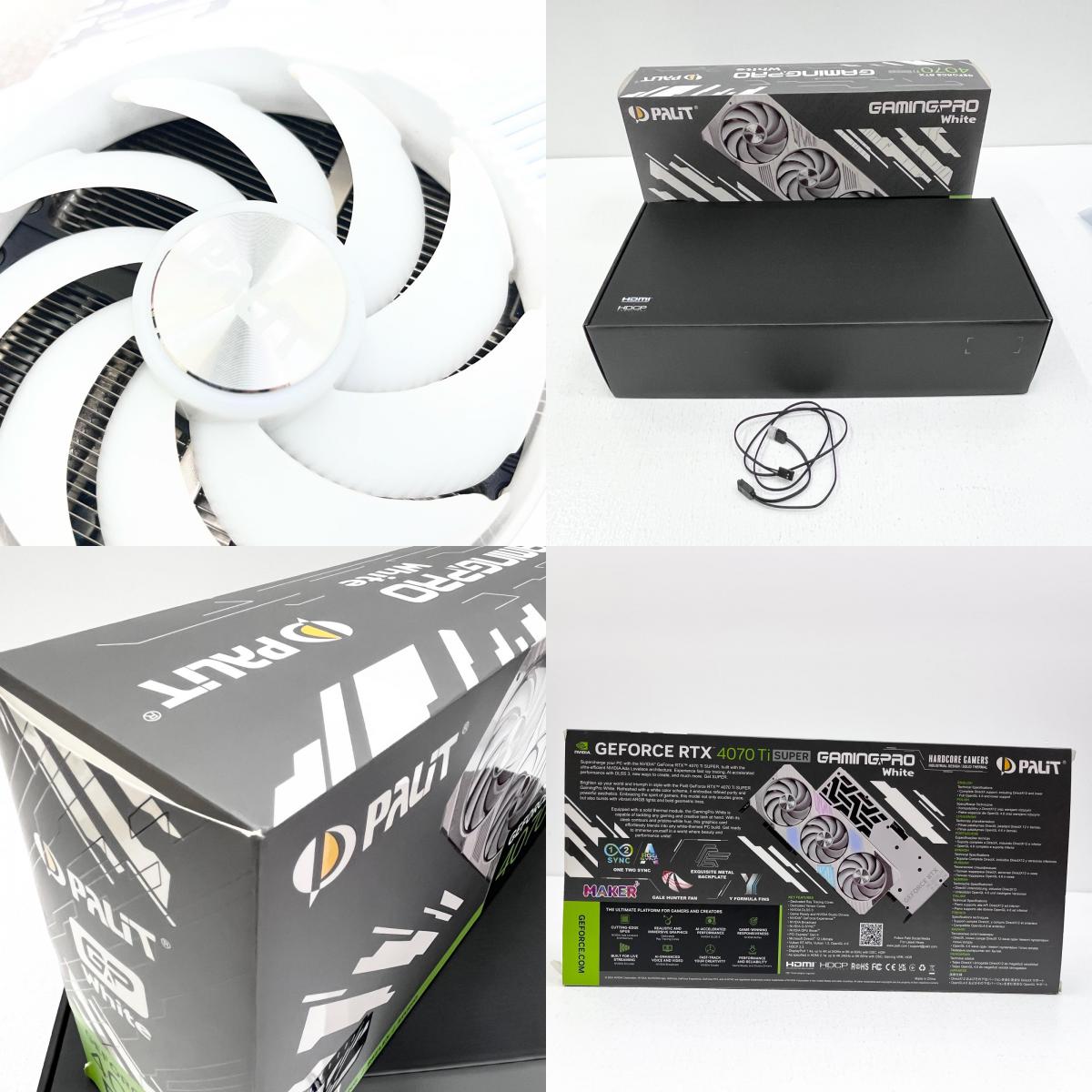 palit GeForce RTX 4070 Ti SUPER GamingPro グラフィックボード 箱・RGBケーブル付属【加古川店】