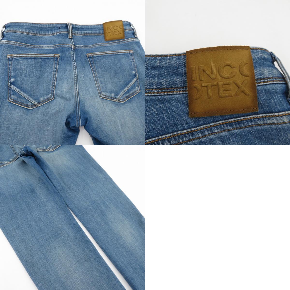 INCOTEX | インコテックス ウォッシュドスリムテーパードストレッチクロップドデニム デニムパンツ BDPS0002 ブルー サイズ:34【瀬戸大橋店】