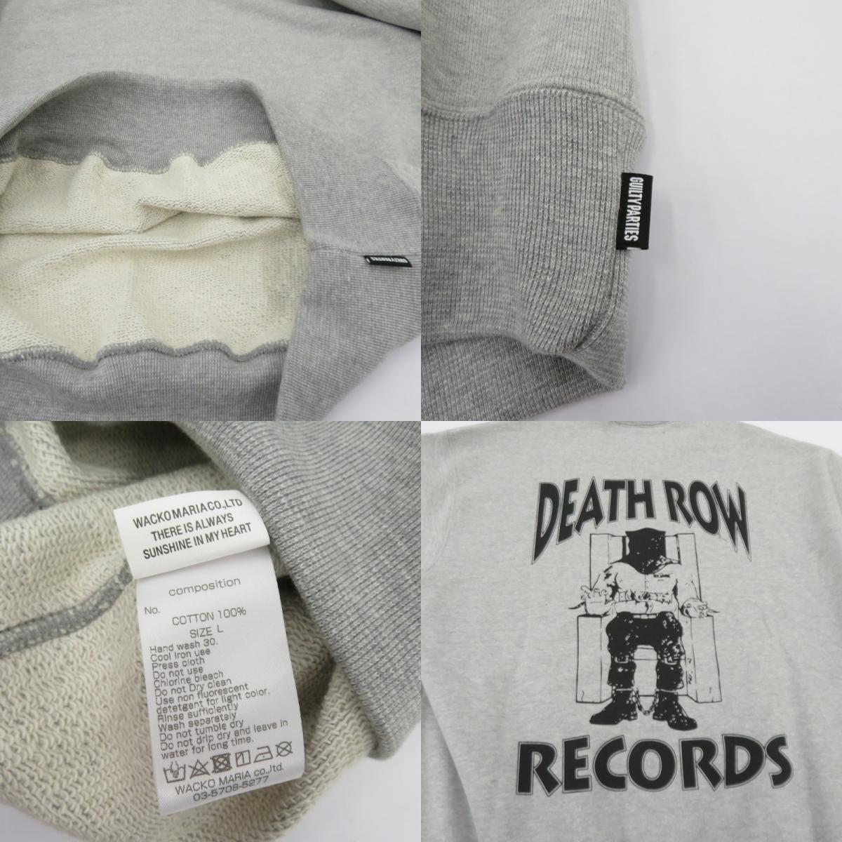 WACKOMARIA | ワコマリア ×DEATH ROW RECORDS スウェット DEATHROW-WM-SS06 グレー サイズ:L【瀬戸大橋店】