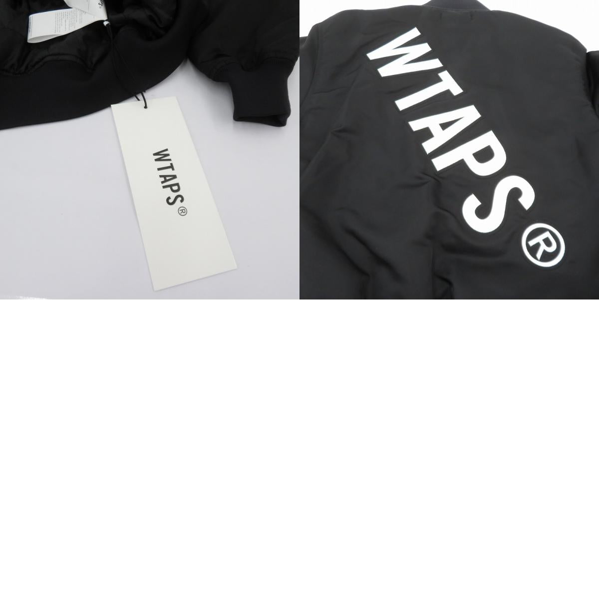 W)TAPS | ダブルタップス TEAM / JACKET / NYLON. TWILL スタジャン 261TQDT-JKM01 ブラック サイズ:1【瀬戸大橋店】
