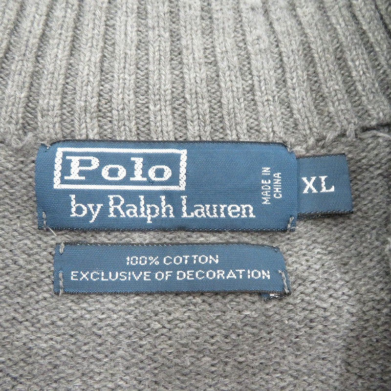 POLO RALPH LAUREN | ポロ・ラルフローレン ハーフジップ ニット グレー サイズ:XL【瀬戸大橋店】
