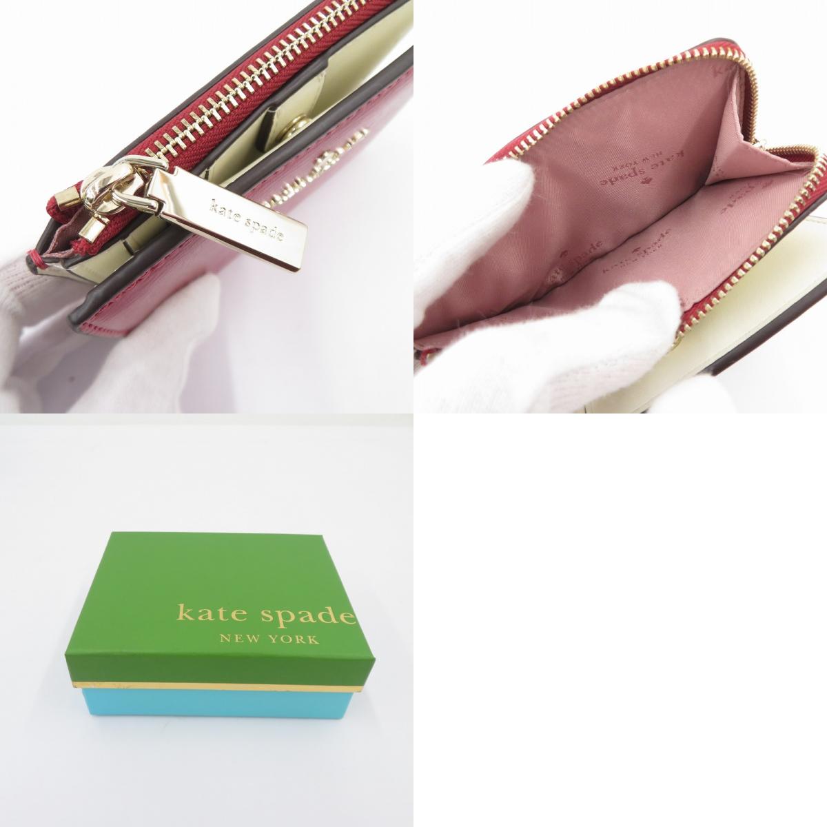 kate spade NEW YORK | ケイトスペードニューヨーク マディソン スモール L ジップ ウォレット 二つ折り財布 KN226 レッド【瀬戸大橋店】