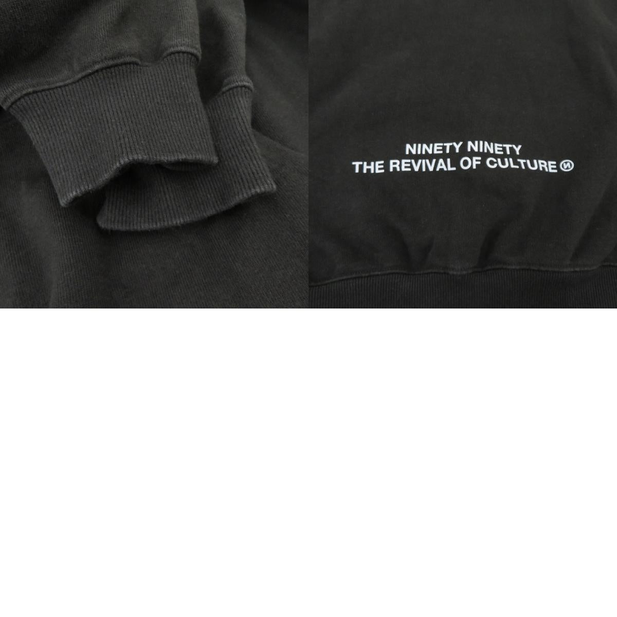 9090 | ナインティナインティ 90 Logo Original Hoodie パーカー NN2166 ブラック サイズ:L【瀬戸大橋店】