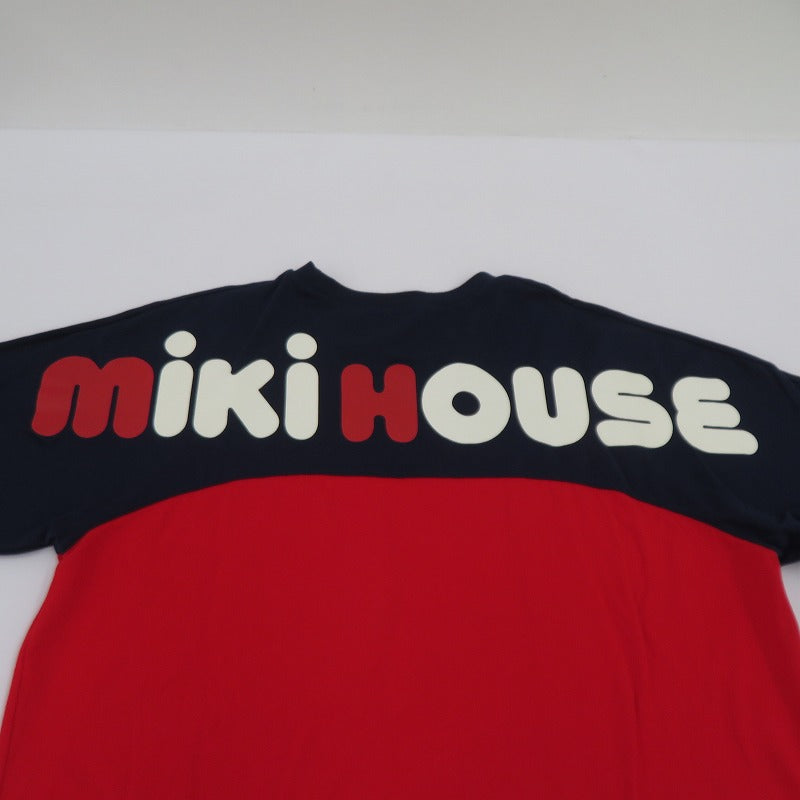 MIKI HOUSE バックロゴ 半袖Tシャツ 10-5279-497-31 ネイビー サイズ:S【瀬戸大橋店】