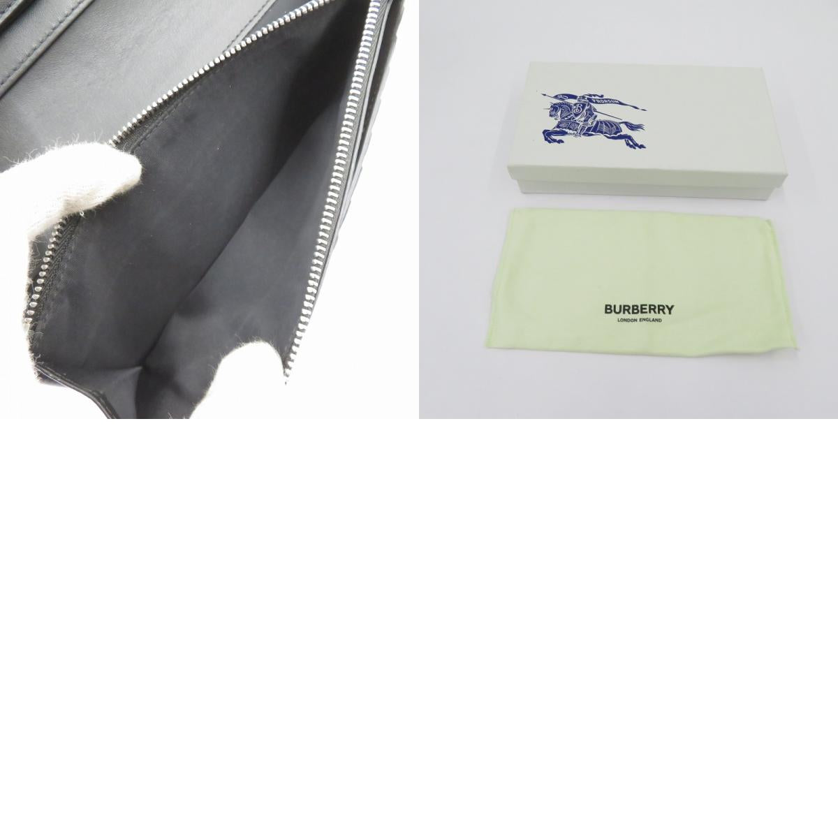 BURBERRY | バーバリー 長財布 803281 ネイビー × ブラック【瀬戸大橋店】