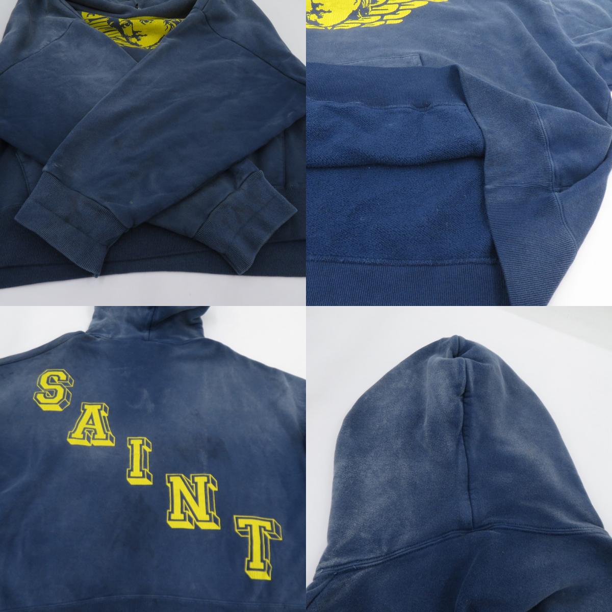 SAINT MICHAEL | セントマイケルセイントマイケル ANGEL HOODIE パーカー SM-YS1-0000-044 ヴィンテージ加工 ネイビー サイズ:M【瀬戸大橋店】