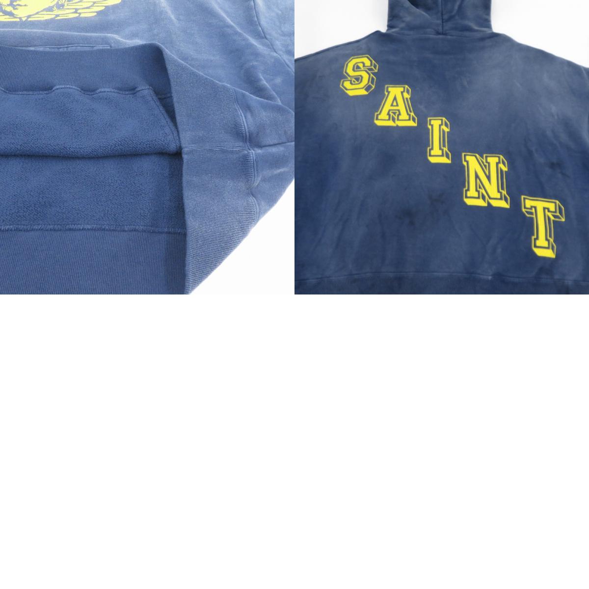 SAINT MICHAEL | セントマイケルセイントマイケル ANGEL HOODIE パーカー SM-YS1-0000-044 ヴィンテージ加工 ネイビー サイズ:M【瀬戸大橋店】
