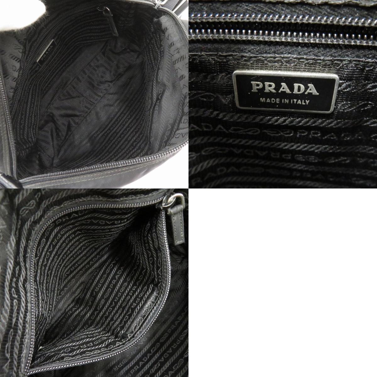 PRADA | プラダ テスート トライアングルロゴ ショルダーバッグ ブラック【瀬戸大橋店】