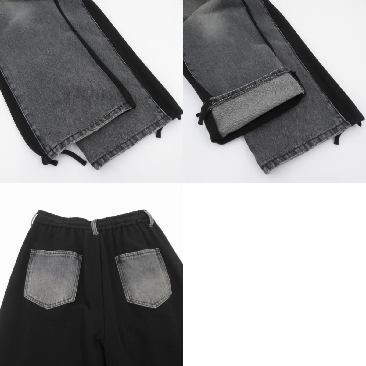 JEANASiS | ジーナシス スウェットドッキングデニムパンツ デニムパンツ JS051088CF ブラック サイズ:FreeSize【瀬戸大橋店】