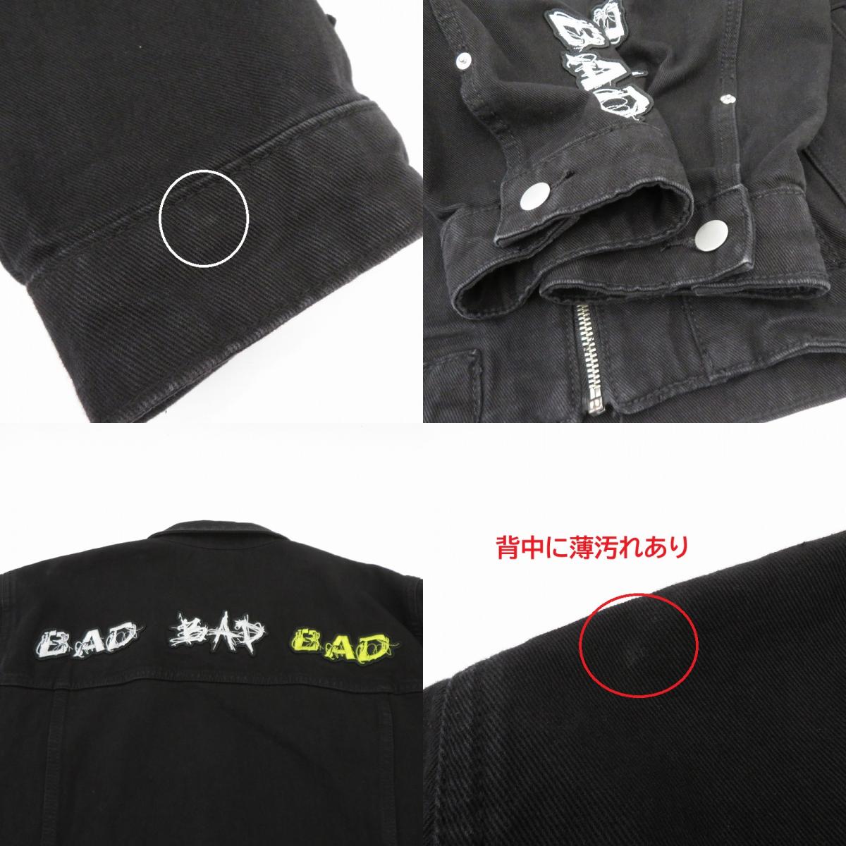 xxxtentation BAD VIBES FOREVER ジャケット デニム ブラック サイズ:S【瀬戸大橋店】