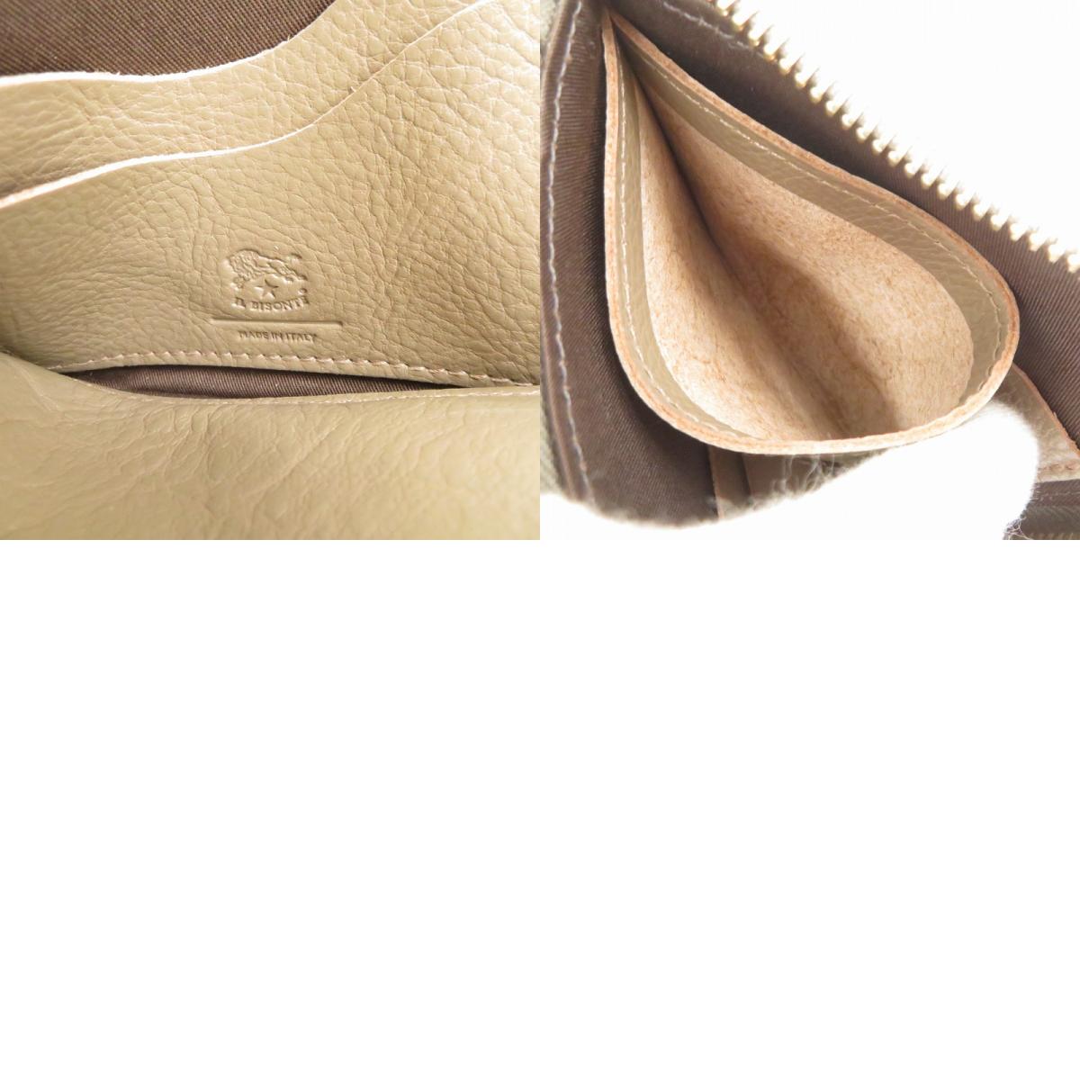 IL BISONTE | イルビゾンテ L字ファスナー財布 ミニ財布 コインケース 54222304440 グレージュ【瀬戸大橋店】