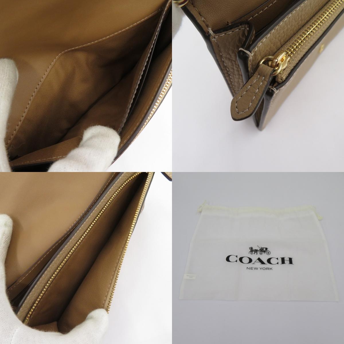 COACH | コーチ アンナ フォルドオーバー クラッチクロスボディ ショルダーバッグ H2278-CE212 ベージュ【瀬戸大橋店】