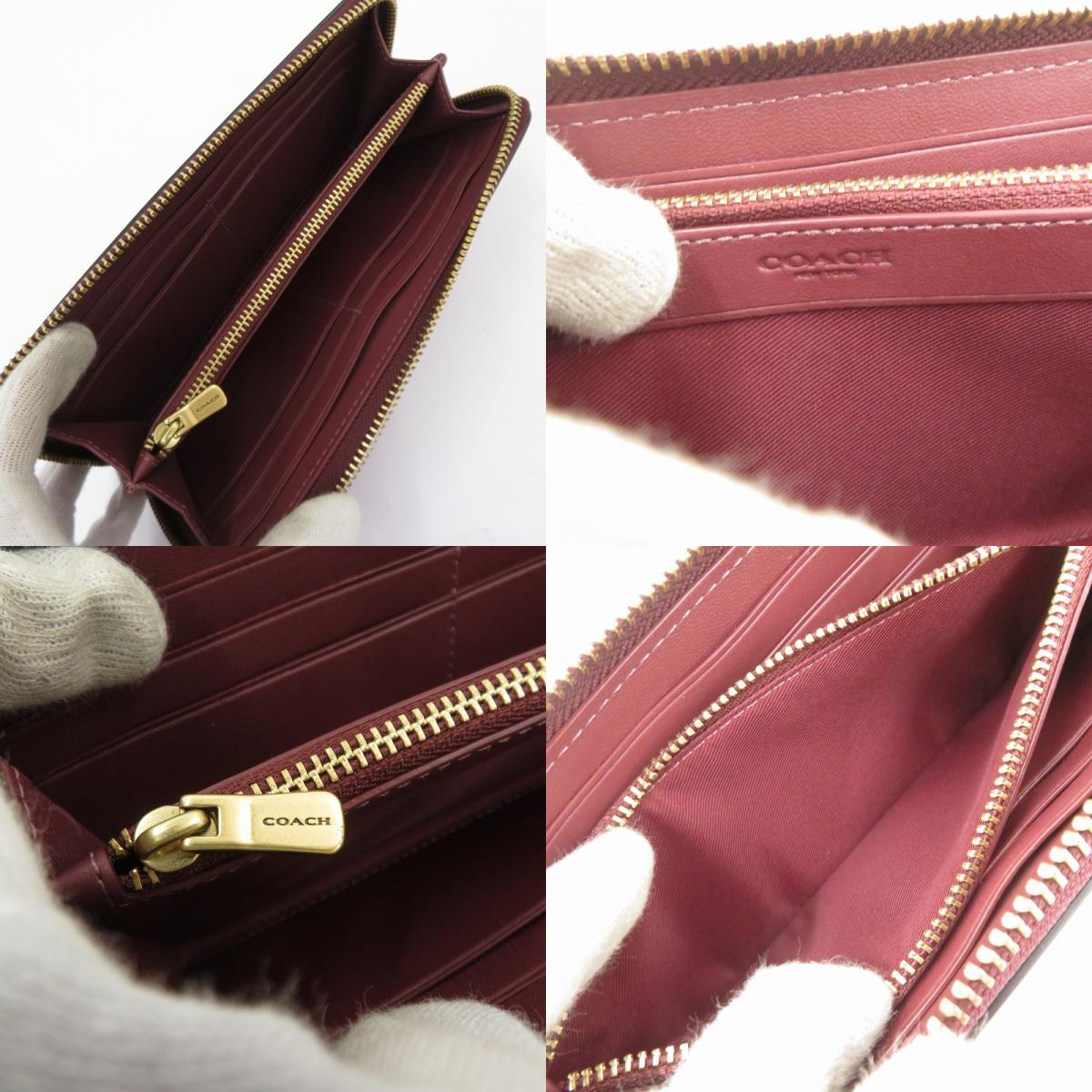 COACH | コーチ スリム アコーディオン ジップウォレット 長財布 E2344-CH822 ボルドー/バーガンディー