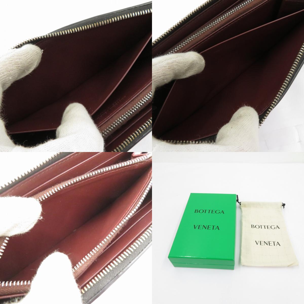 BOTTEGA VENETA | ボッテガヴェネタ イントレチャート ジップアラウンドウォレット 長財布 814838 ブラック【瀬戸大橋店】