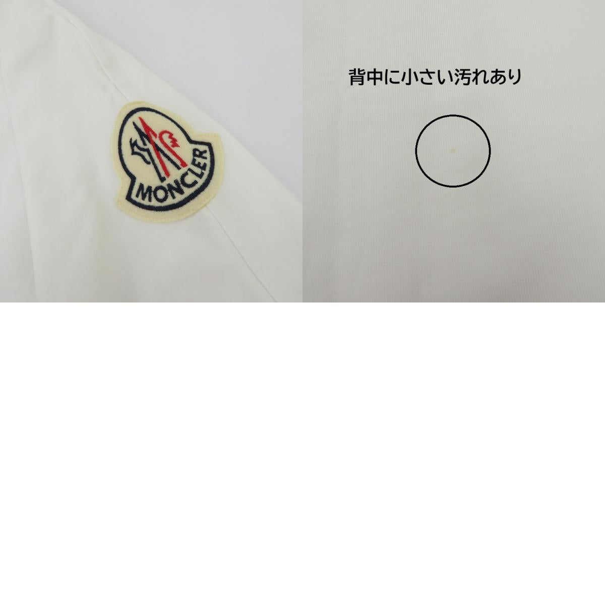 MONCLER GENIUS | モンクレールジニアス アームパッチ ロングスリーブ 長袖Tシャツ F10928D70000 V8136 ホワイト サイズ:S【瀬戸大橋店】