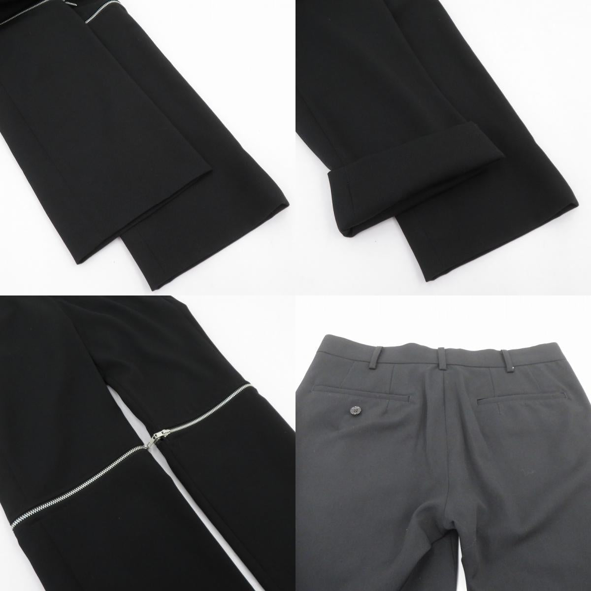 COMME des GARCONS HOMME PLUS | コムデギャルソンオムプリュス ZIP LEG WOOL TROUSER トラウザーパンツ パンツ PD-P028 ブラック サイズ:XS【瀬戸大橋店】
