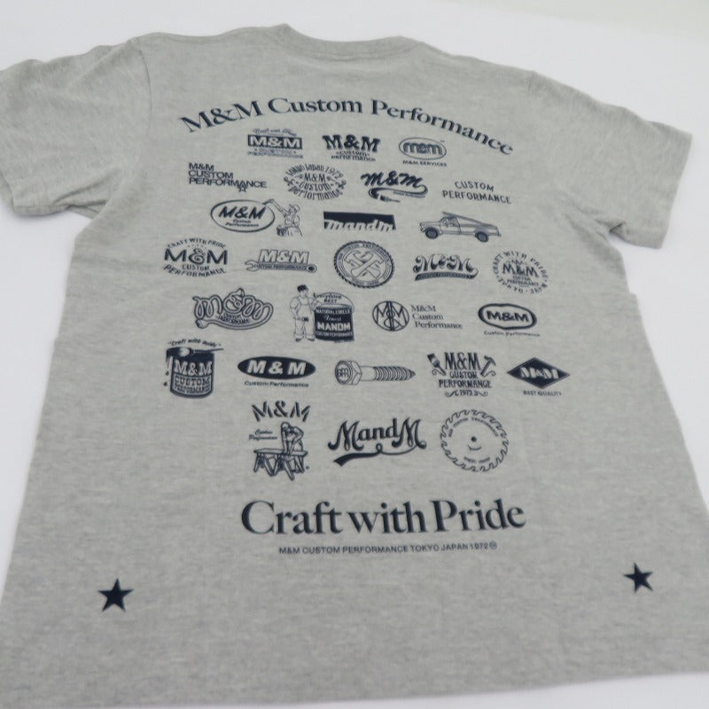 M&M CUSTOM PERFORMANCE | エムアンドエムカスタムパフォーマンス LOGO TEE 半袖Tシャツ 25MMT10 グレー サイズ:S【瀬戸大橋店】