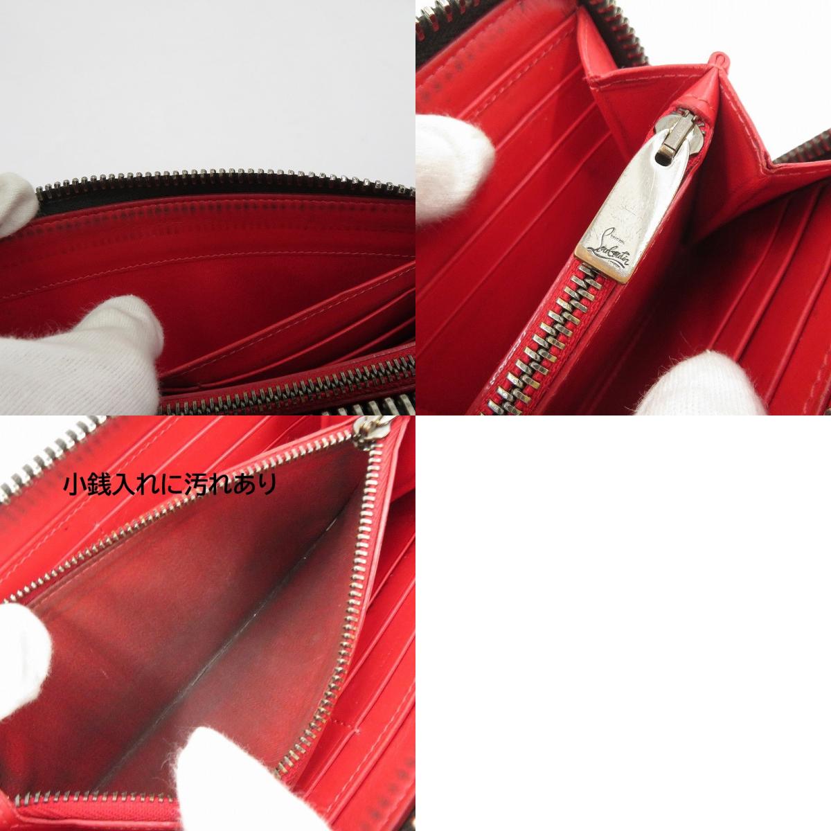 Christian Louboutin | クリスチャンルブタン パネトーネ スパイクスタッズウォレット 長財布 グレー【瀬戸大橋店】