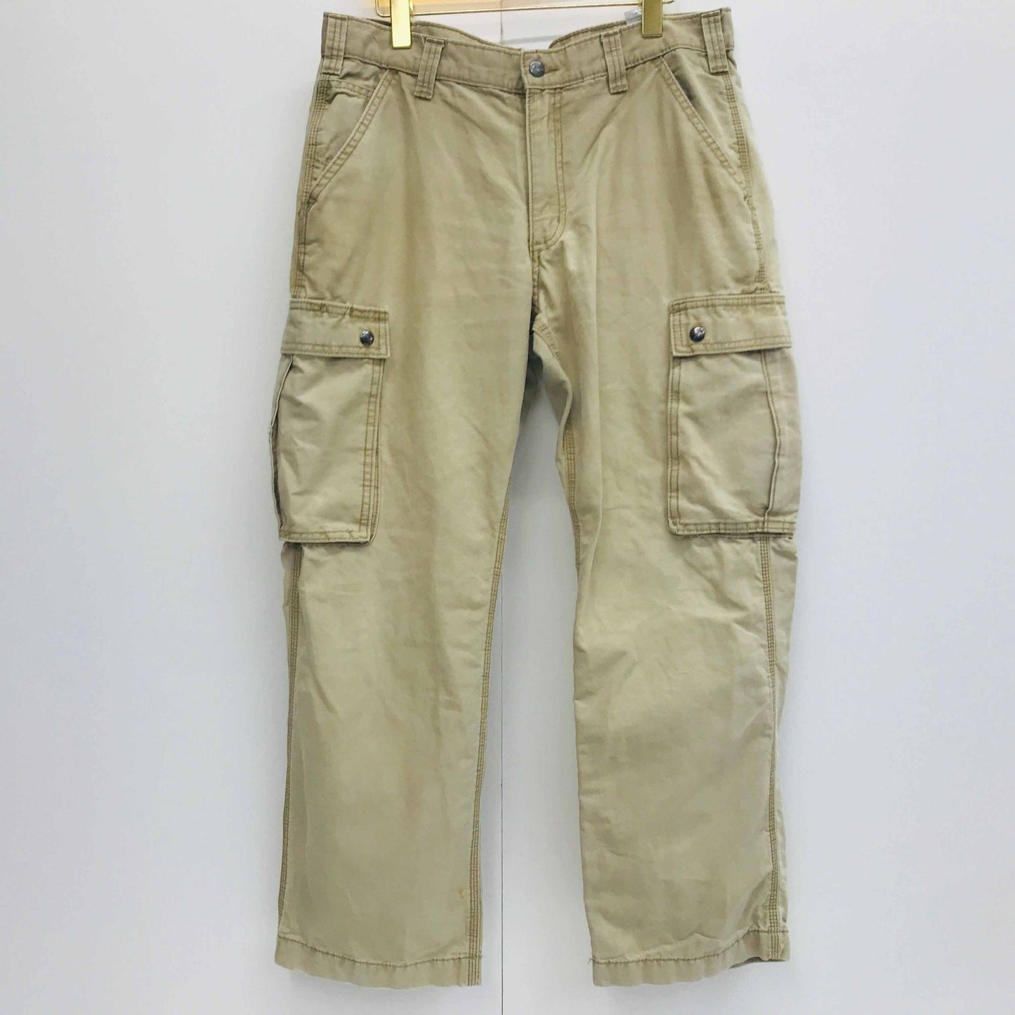 【中古】Carhartt | カーハート その他ボトムス カーハート RELAXED FIT ダックカーゴパンツ 100272-253 35×30 ライトベージュ ベージュ【加古川物流】