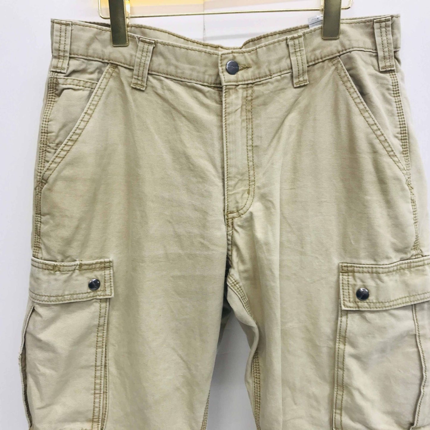 【中古】Carhartt | カーハート その他ボトムス カーハート RELAXED FIT ダックカーゴパンツ 100272-253 35×30 ライトベージュ ベージュ【加古川物流】