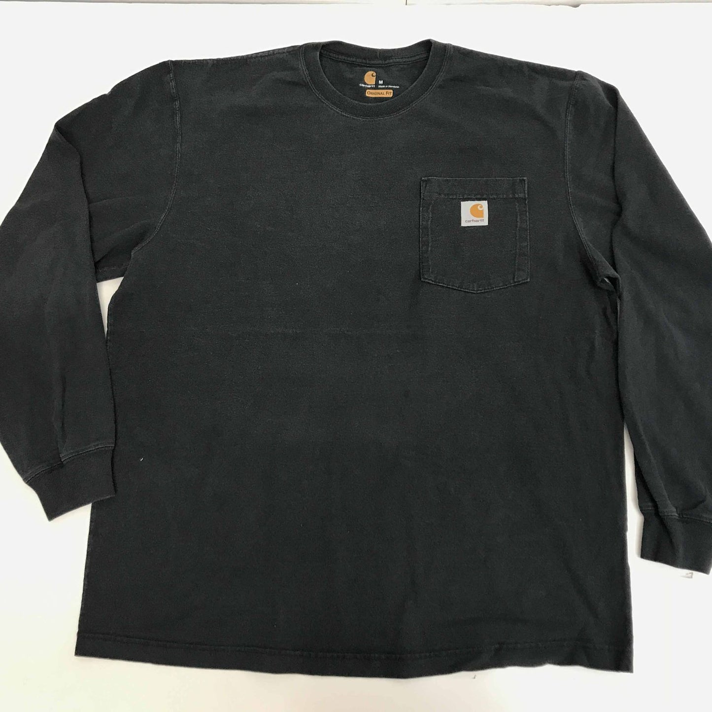 【中古】Carhartt | カーハート 半袖Tシャツ カーハート ORIGINAL FIT ワンポイントロゴ ポケットTシャツ ポケT ブラック M 長袖 ブラック サイズ:M【加古川物流】