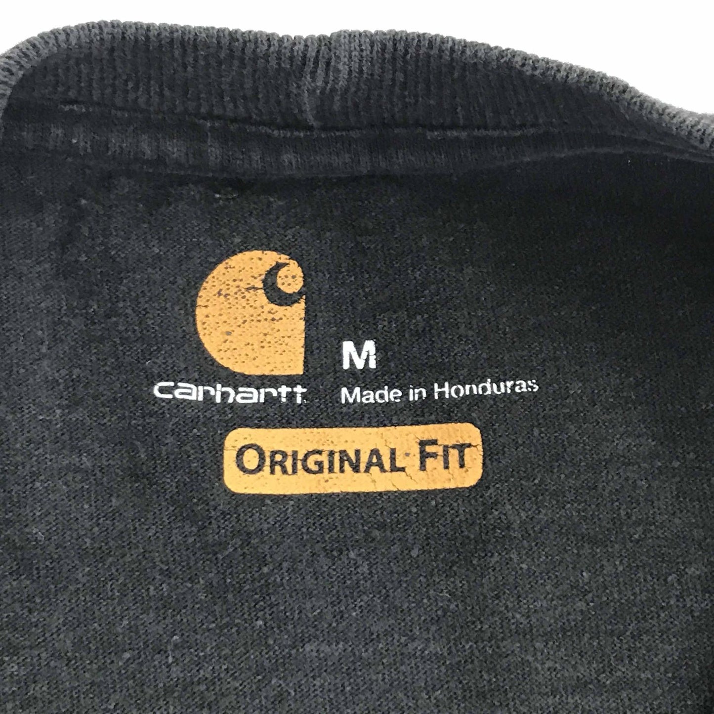 【中古】Carhartt | カーハート 半袖Tシャツ カーハート ORIGINAL FIT ワンポイントロゴ ポケットTシャツ ポケT ブラック M 長袖 ブラック サイズ:M【加古川物流】