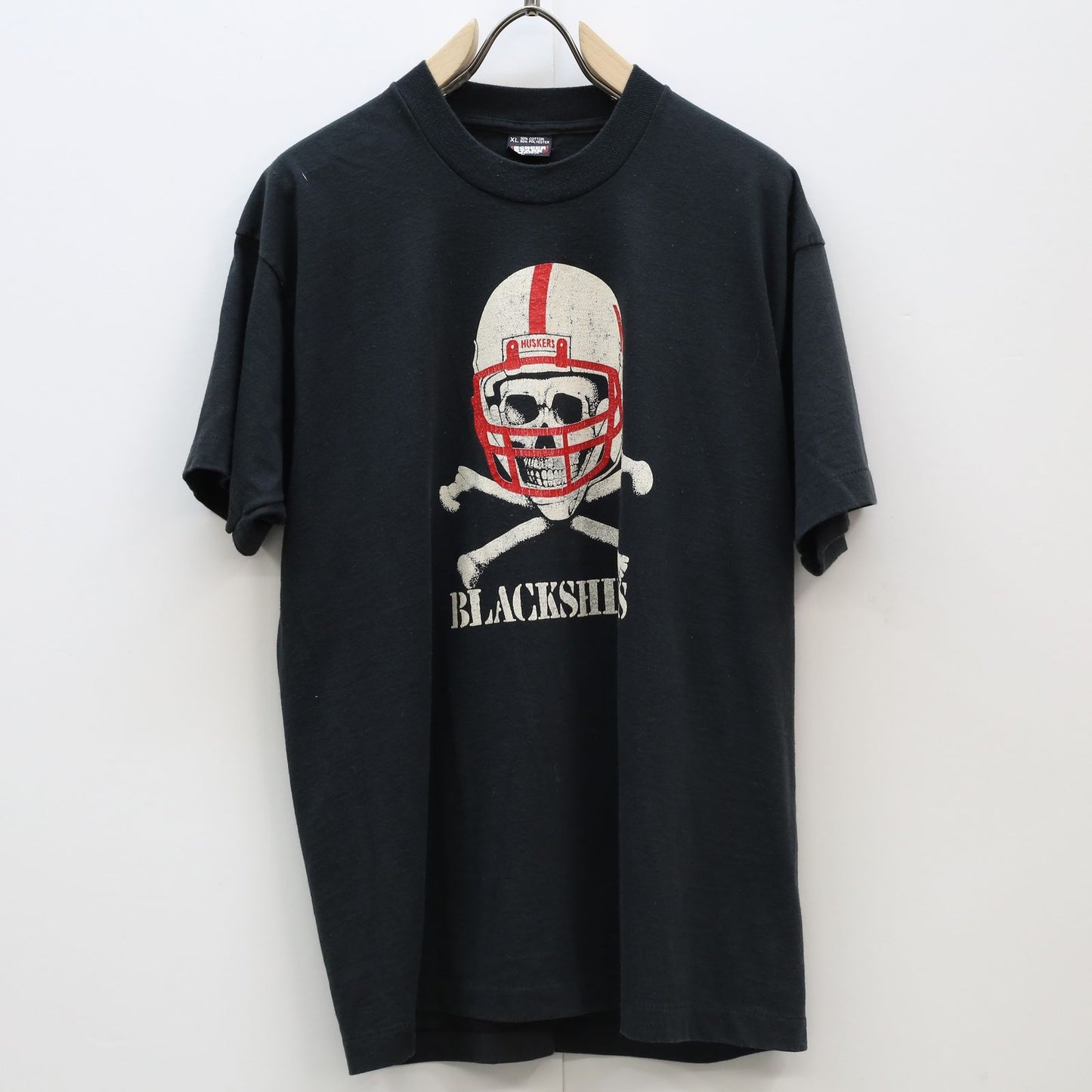 【中古】 半袖Tシャツ スクリーンスターズ USA製 90年代 半袖 Tシャツ BLACKSHIRTS ネブラスカコーンハスカーズ XL ブラック サイズ:XL【加古川物流】