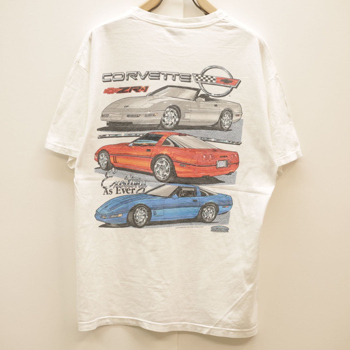 【中古】Hanes | ヘインズ 半袖Tシャツ ヘインズ 90~00年代 半袖 Tシャツ Chevrolet コルベット ホワイト L ホワイト サイズ:L【加古川物流】