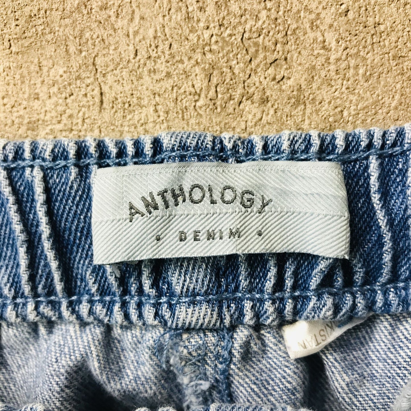 【中古】 パンツ 80~90年代 ANTHOLOGY DENIM ウエストひも付き!デニムイージーリラックステーパードパンツ ブルー【加古川物流】